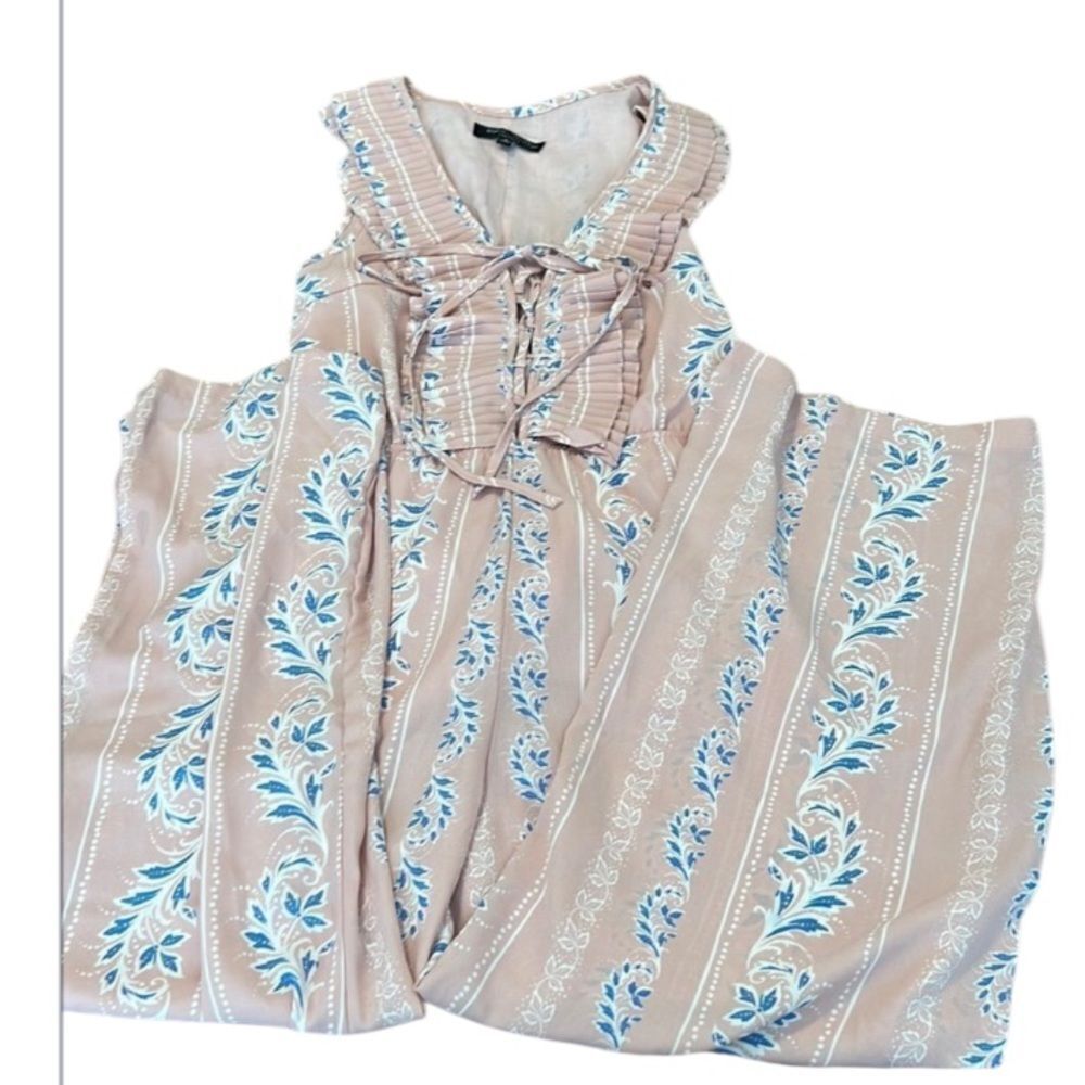 Romero & Juliet couture szS pink and blue sleeveless jumpsuit lined to thigh EUC